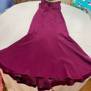 Kay Unger Plum Purple Silk Cocktail Maxi Dress Size 2